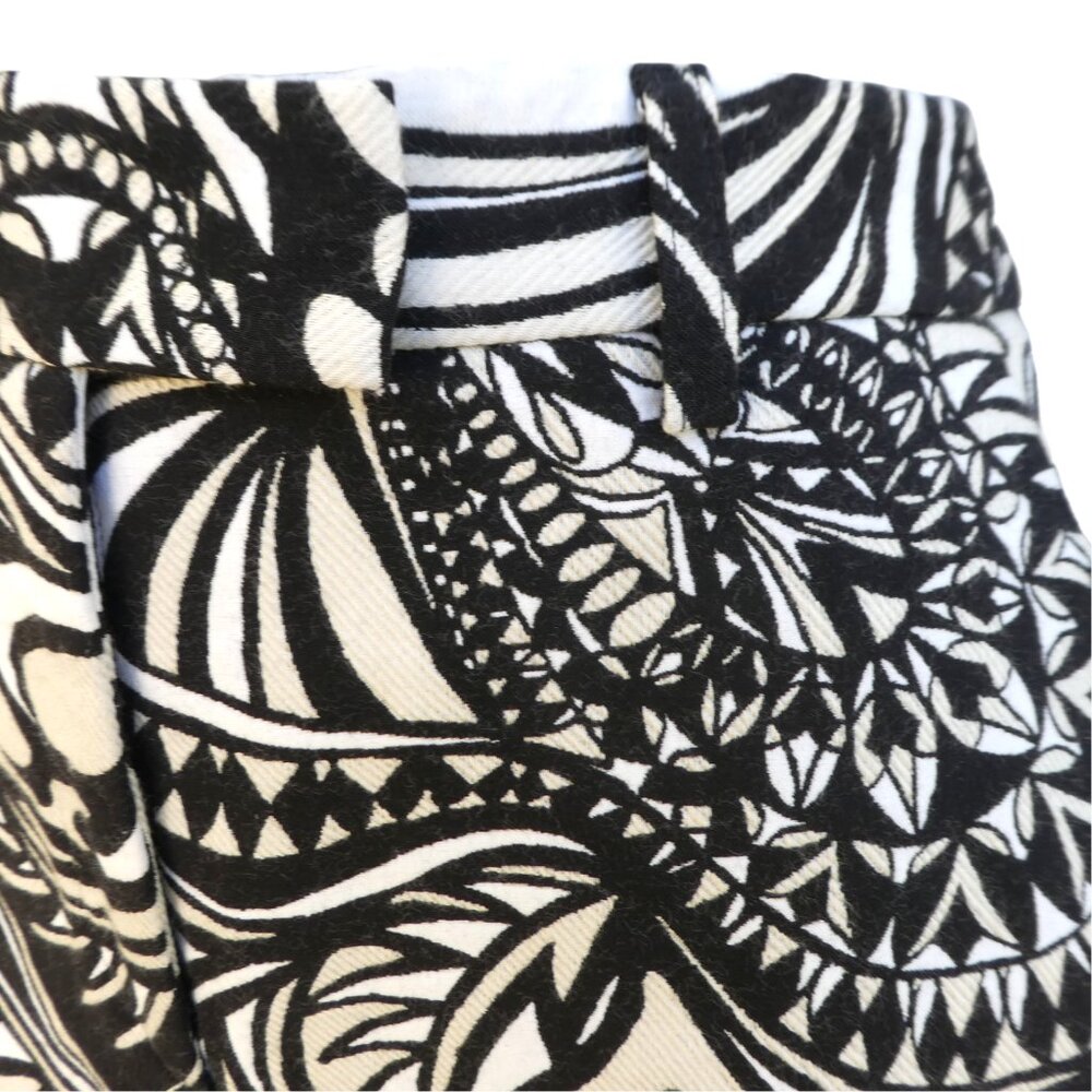 Emilio Pucci Italy Psychedelic Shorts Cheeky Zip Bar Clasp Fly Canvas Side Slits - Picture 3 of 10